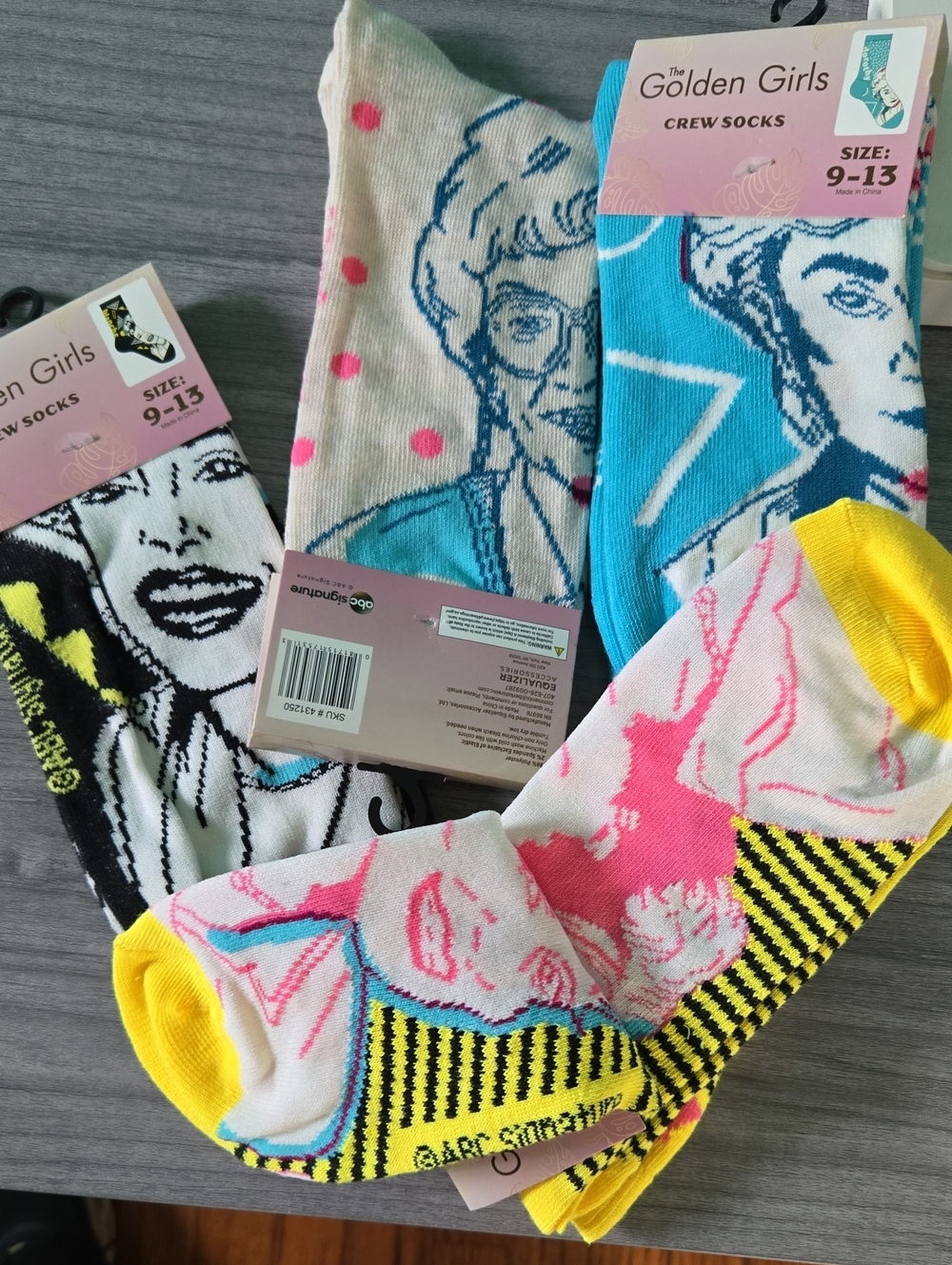 Golden Girls Socks Rose, Sophia, Dorothy, Blanche New W Tags Sz 9-13 TV Betty